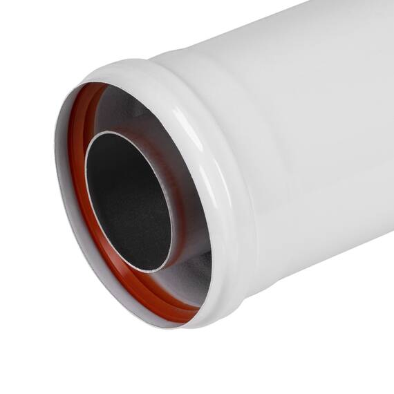 Удлинитель коаксиального дымохода раструбн. Royal Thermo 60/100, 500 мм, фото , изображение 3