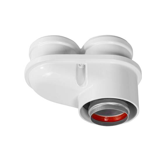 Адаптер моноблочный Royal Thermo 60/100 для перехода на двухтрубную систему 80/80 (универсальный), фото , изображение 2