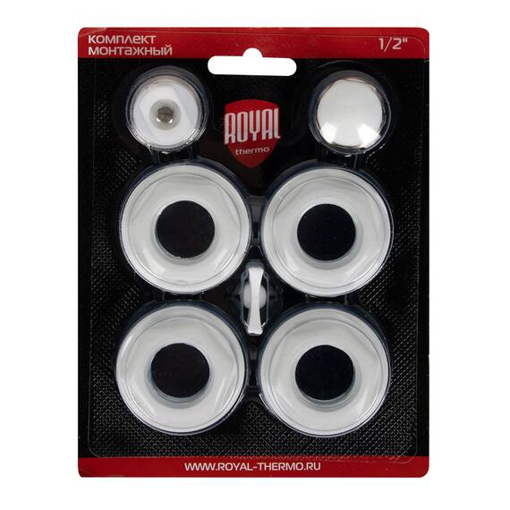 Комплект монтажный Royal Thermo 1”х 1/2" белый, фото , изображение 2