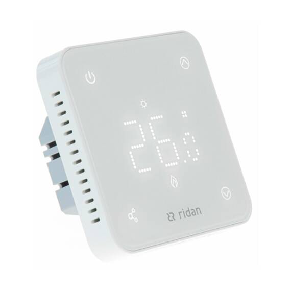 Термостат комнатный РИДАН RSmart-F, 230 В, белый с Wi-Fi подключением, встраиваемый, фото 