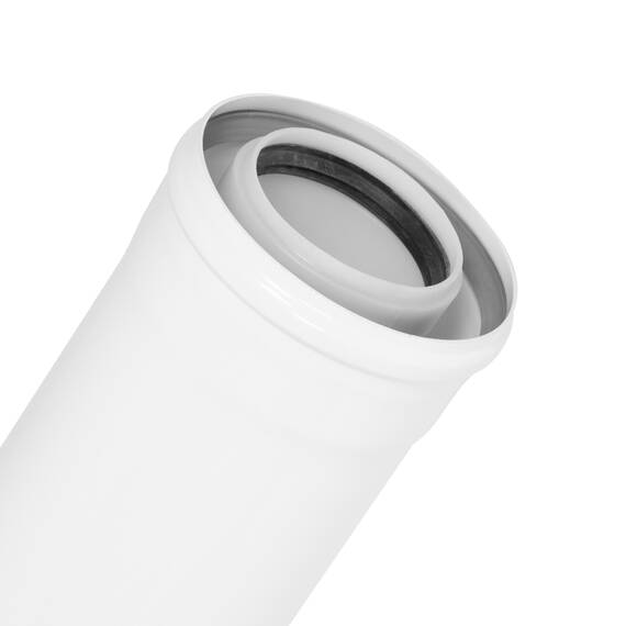 Удлинитель коаксиального дымохода раструбн. Royal Thermo 80/125, 500 мм для конденсационных котлов, фото , изображение 3