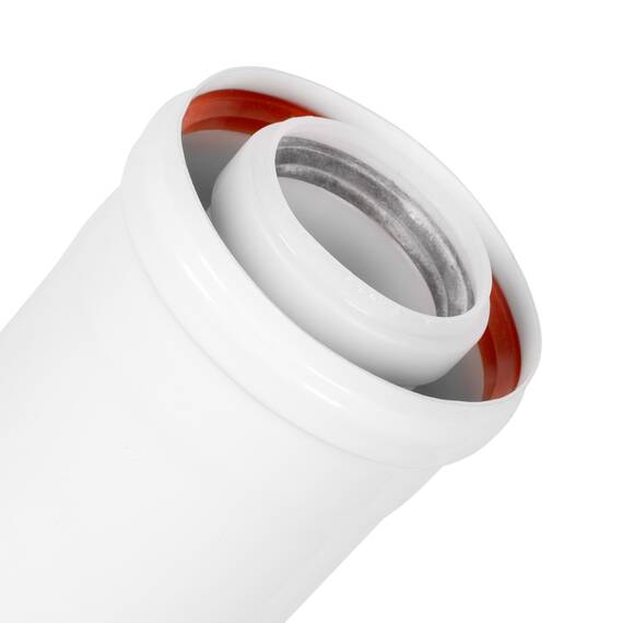 Удлинитель коаксиального дымохода раструбн. Royal Thermo 60/100, 1000 мм для конденсационных котлов, фото , изображение 4