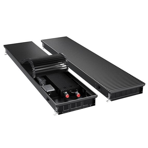 Конвектор внутрипольный Royal Thermo ATRIUM TURBO-80/300/2600-DG-U-BL, фото 