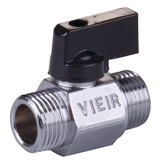 Кран VIEIR мини 1/2" НН, черная ручка (180/18) VR172, фото 