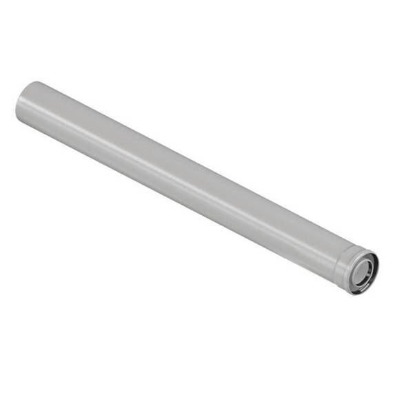 Удлинитель коаксиального дымохода раструбн. Royal Thermo 80/125, 1000 мм для конденсационных котлов, фото 