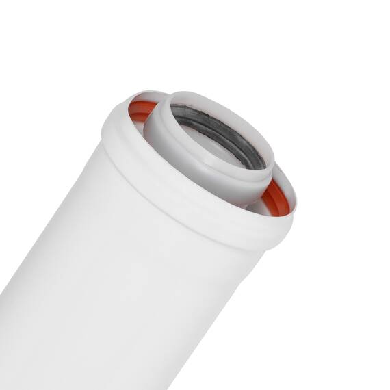 Удлинитель коаксиального дымохода раструбн. Royal Thermo 60/100, 500 мм для конденсационных котлов, фото , изображение 3