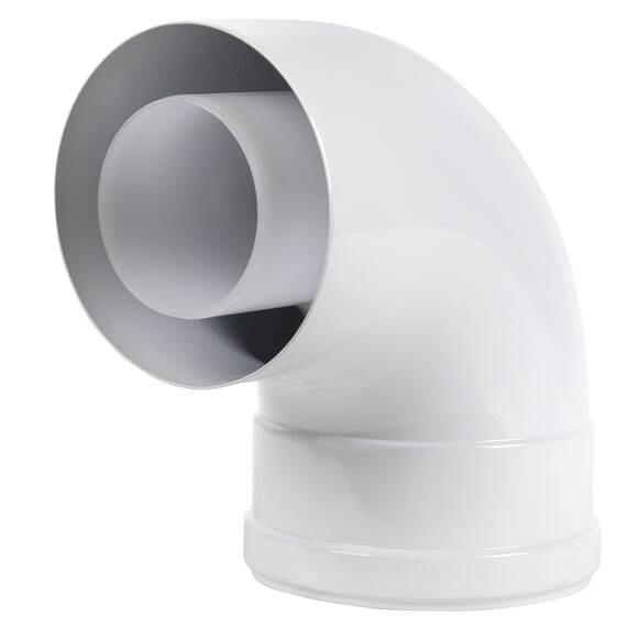 Отвод коаксиальный Royal Thermo 60/100, 90 гр. M/F для конденсационных котлов, фото , изображение 2