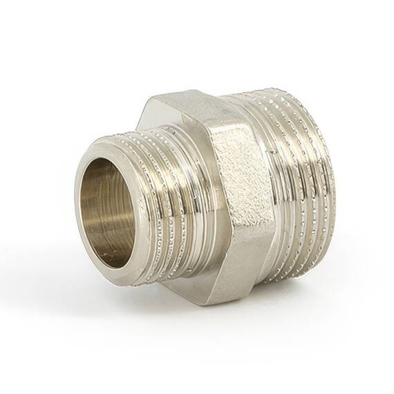 Ниппель Uni-Fitt 1"х1/2" никелированный, фото 