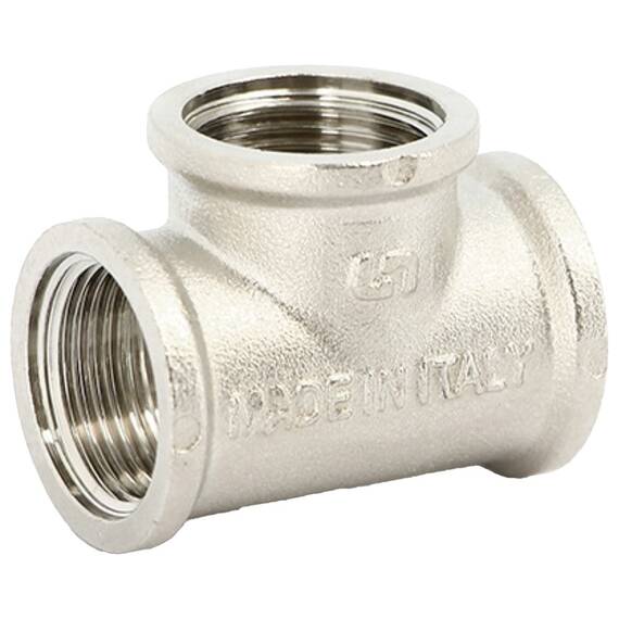 Тройник Uni-Fitt В 1"х1/2"х1" никелированный, фото 