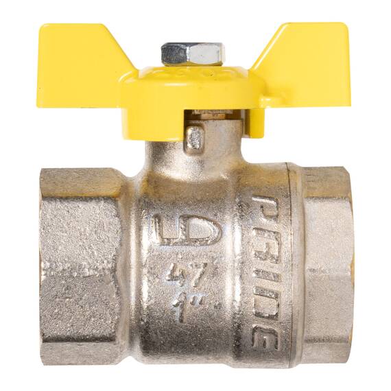 Кран шаровой латунный LD Pride 47.25.В-В.Б GAS Ду25 Ру40 (бабочка), фото , изображение 3