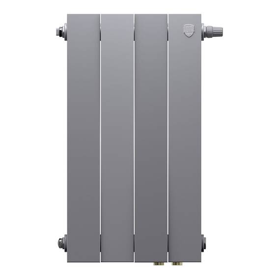 Радиатор Royal Thermo PianoForte 500 Silver Satin VDR80 - 4 секц., фото , изображение 2