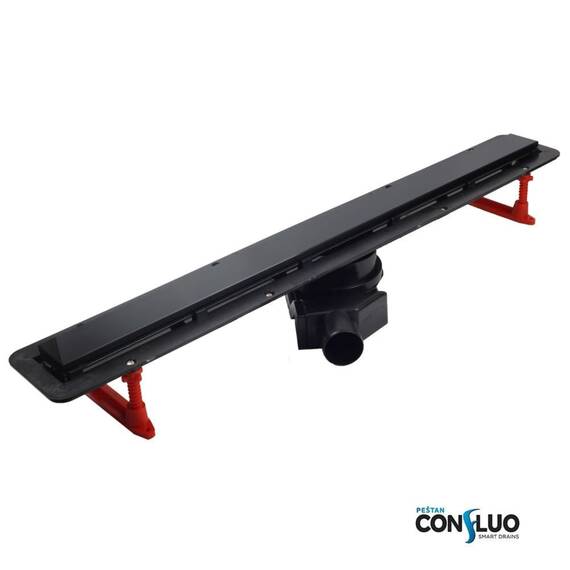 Лоток душевой PESTAN Confluo Frameless Line 650 Black Glass, фото 
