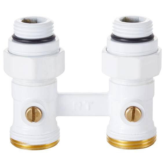 Узел нижнего подключения Royal Thermo прямой 1/2"х3/4" EK (белый), фото , изображение 2
