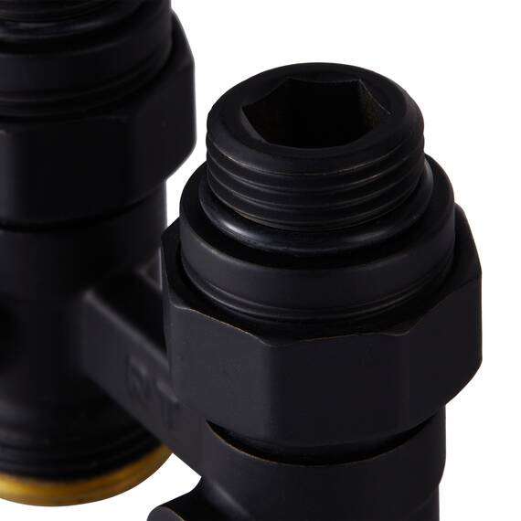 Узел нижнего подключения Royal Thermo прямой 1/2"х3/4" EK (черный), фото , изображение 6