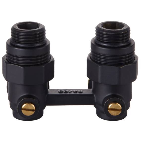 Узел нижнего подключения Royal Thermo угловой 1/2"х3/4" EK (черный), фото , изображение 3