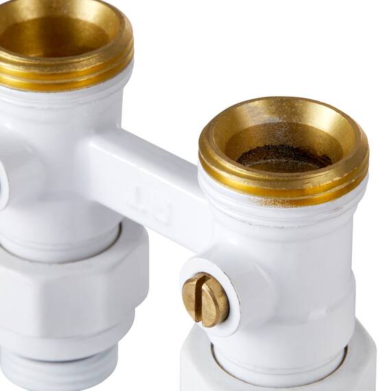 Узел нижнего подключения Royal Thermo прямой 1/2"х3/4" EK (белый), фото , изображение 7