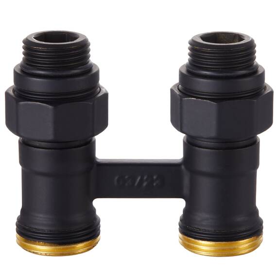 Узел нижнего подключения Royal Thermo прямой 1/2"х3/4" EK (черный), фото , изображение 3