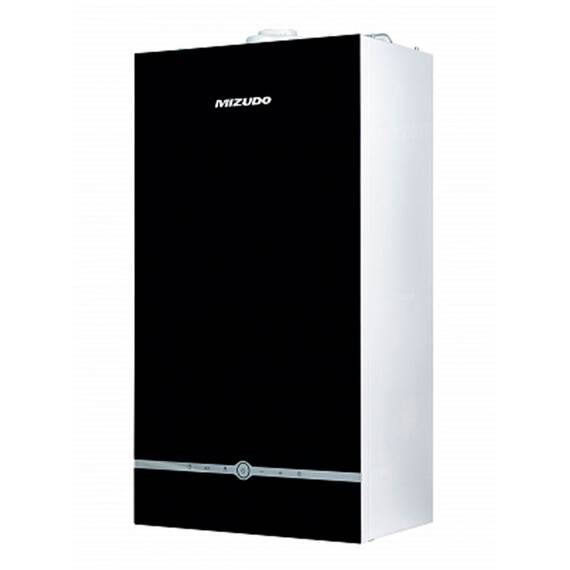 Котел газовый MIZUDO MAESTRO GEM M24Т настенный, 2 конт., OPT, стеклянная сенсорная панель, черная, фото 