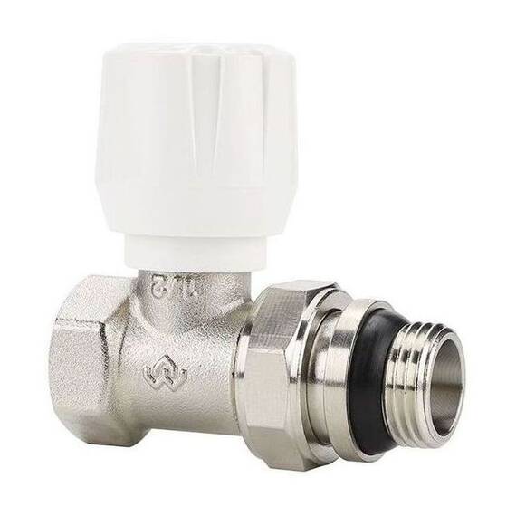 Клапан радиаторный VARMEGA 1/2" ручной, прямой с самоуплотняющимся полусгоном VM10111, фото 