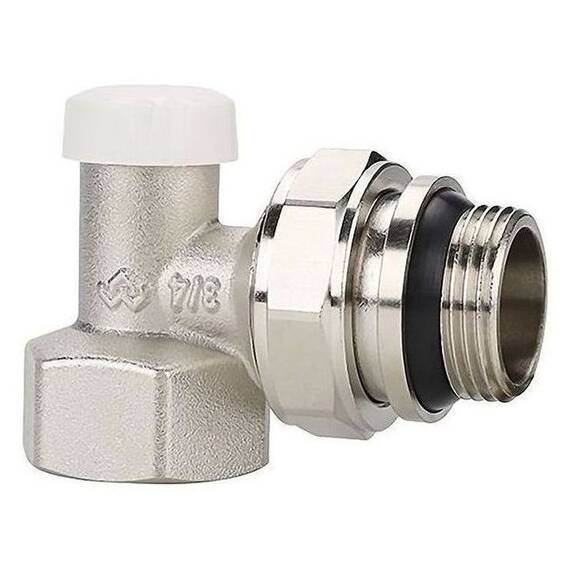 Клапан радиаторный VARMEGA 3/4" запорный, угловой с самоуплотняющимся полусгоном VM10213, фото 