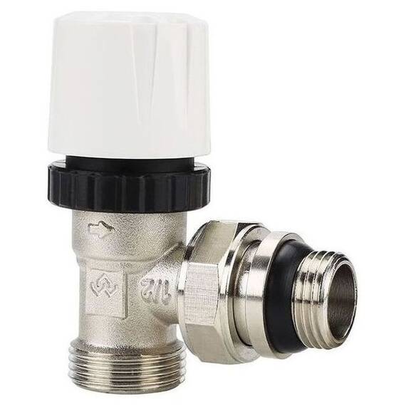 Клапан радиаторный VARMEGA 1/2" x 3/4" EK термостатический угловой с самоуплотняющимся полусгоном VM, фото 