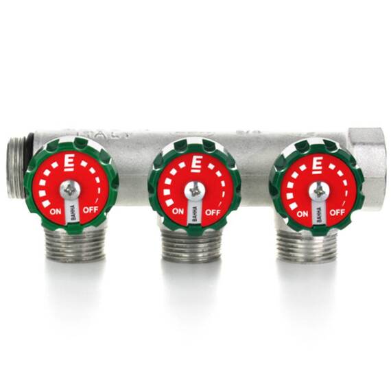 Коллектор модульный ELSEN 3/4" 2х3/4" ЕК TIN латунь, фото , изображение 2