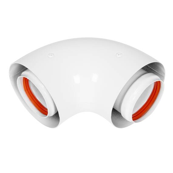Отвод коаксиальный стартовый универсальный Royal Thermo 60/100, 90 гр., фото , изображение 3