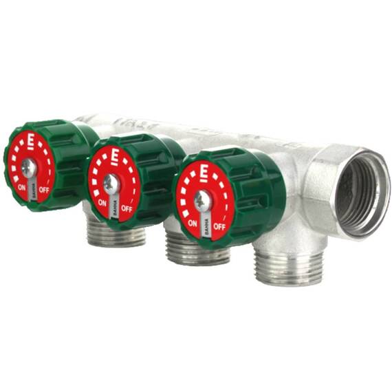 Коллектор модульный ELSEN 3/4" 2х3/4" ЕК TIN латунь, фото 