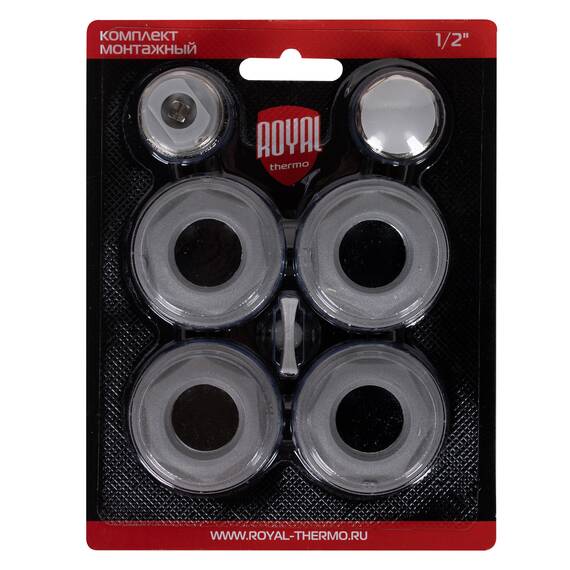 Комплект монтажный Royal Thermo 1”х 1/2" серебристый, фото , изображение 2