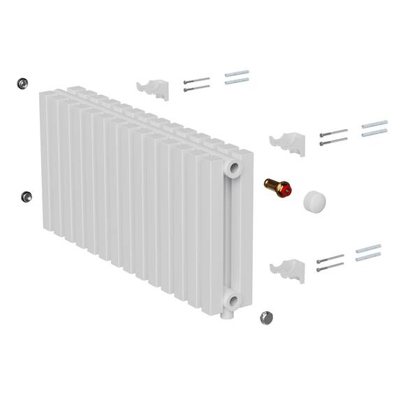 Дизайн-радиатор Royal Thermo Shift Q30 VC2030 - 32 секц. RAL9016, фото , изображение 5