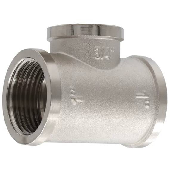 Тройник VIEIR ВВВ 1"х3/4"х1" тяж.никел. TFN545-Z, фото , изображение 5