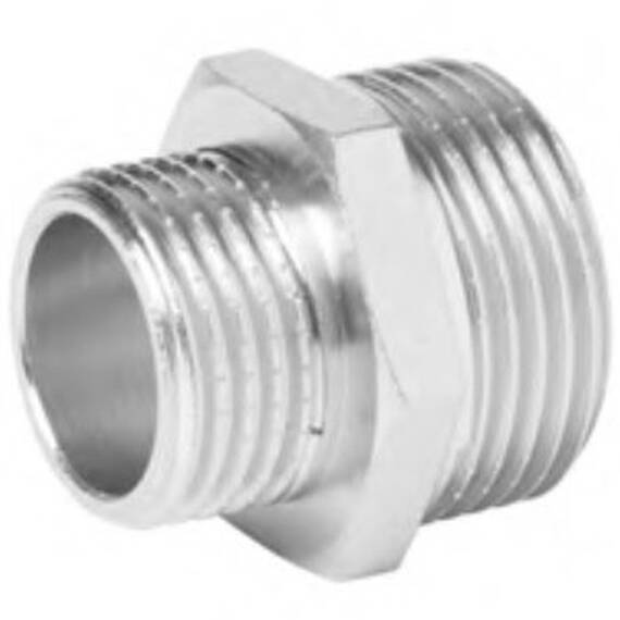 Ниппель переходной VIEIR НН 1/2"х3/4" тяж.никел. SHN34-Z, фото 