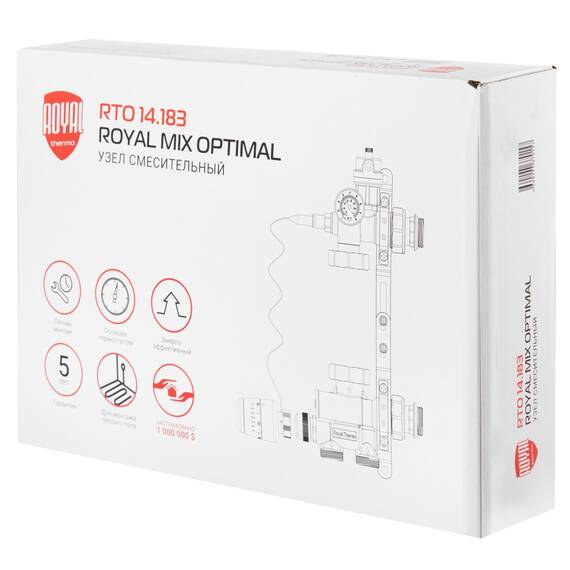 Узел смесительный Royal Thermo RoyalMix optimal без насоса 1", фото , изображение 9