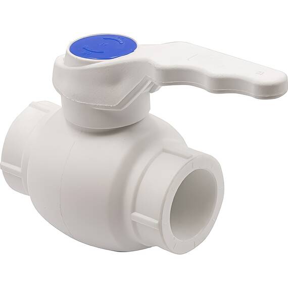 Кран шаровой THERMOLIGHT ручка PP-R 25 белый, фото 