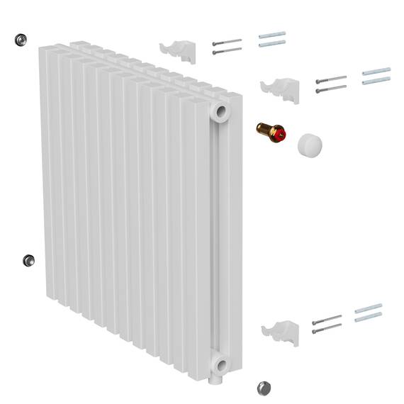 Дизайн-радиатор Royal Thermo Shift Q30 VC2050 - 12 секц. RAL9016, фото , изображение 5