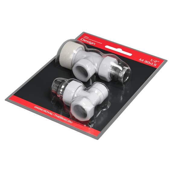 Набор термостатический осевой Royal Thermo Design 1/2"М30х1,5 (Белый), фото , изображение 7