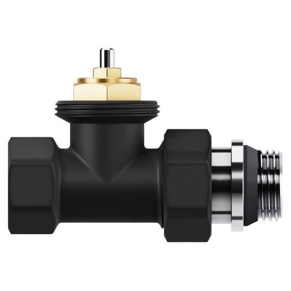 Набор термостатический прямой Royal Thermo Design 1/2"М30х1,5 (Черный), фото , изображение 5