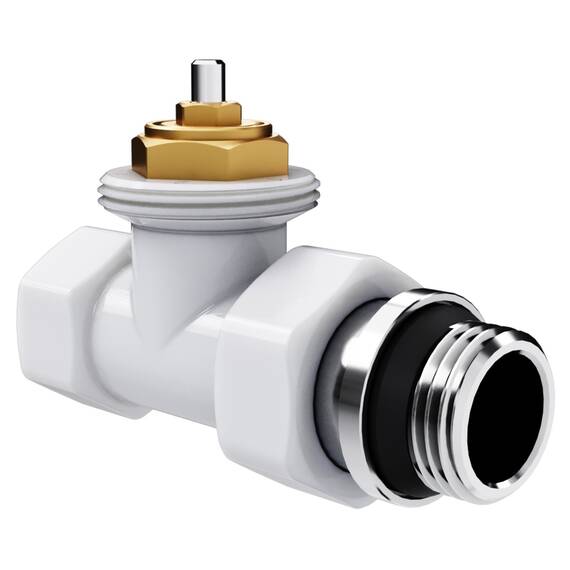 Набор термостатический прямой Royal Thermo Design 1/2"М30х1,5 (Белый), фото , изображение 3