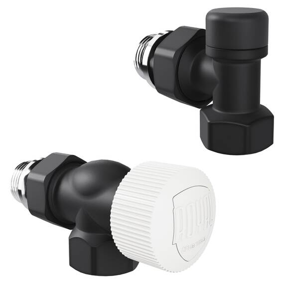 Набор термостатический осевой Royal Thermo Design 1/2"М30х1,5 (Черный), фото , изображение 2