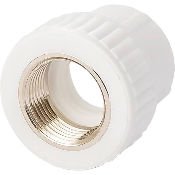 Муфта Lammin PPR комбин. ВР 32 х 1/2" 120/30, белый, фото 