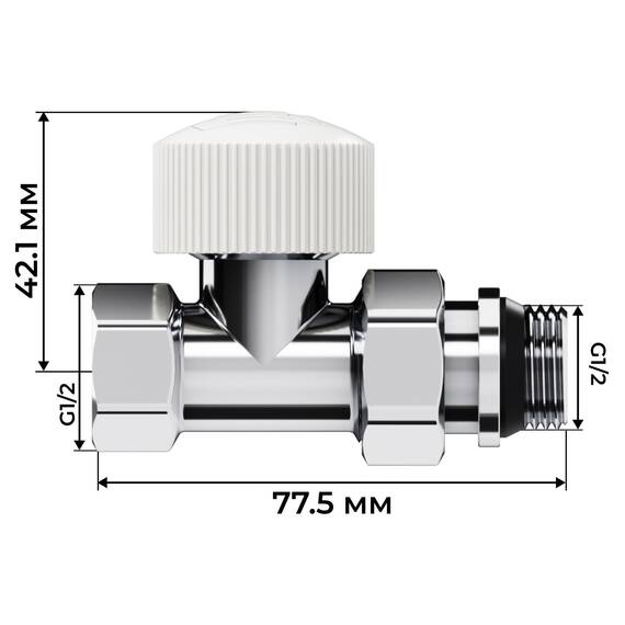 Набор термостатический прямой Royal Thermo Design 1/2"М30х1,5 (Хром), фото , изображение 4