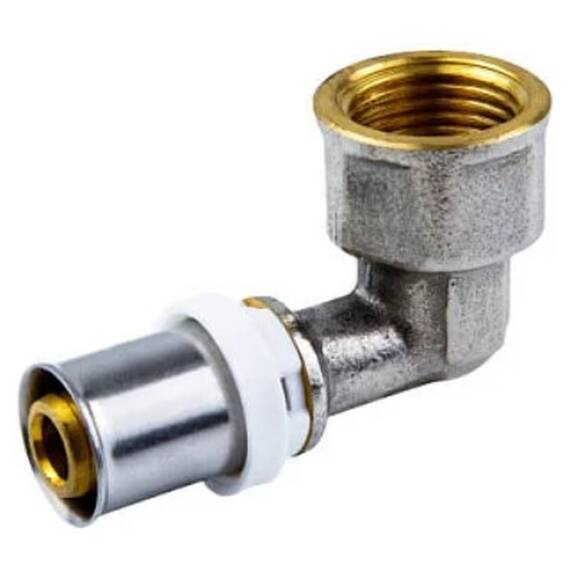 Угольник STI пресс латунь ДН 16х 1/2"х90гр ВР, фото 