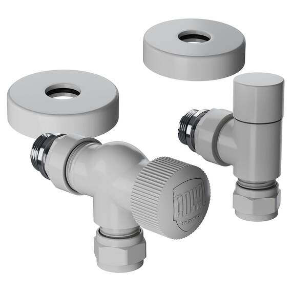 Набор термостатический осевой Royal Thermo Design Pro 15мм М30х1,5 (Белый), фото , изображение 2