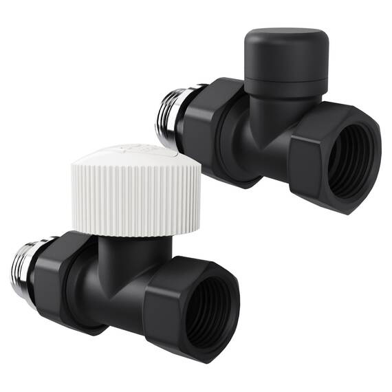 Набор термостатический прямой Royal Thermo Design 1/2"М30х1,5 (Черный), фото , изображение 2