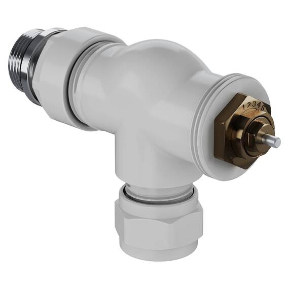 Набор термостатический осевой Royal Thermo Design Pro 15мм М30х1,5 (Белый), фото , изображение 3