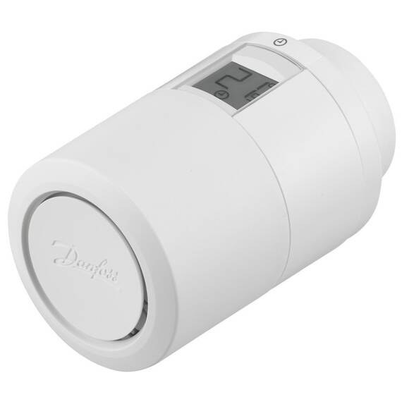 Термоголовка Danfoss Eco электромех., прогр. с Bluetooth, прис. клипс. RTR+гайка М30х1,5 (014G1003), фото 
