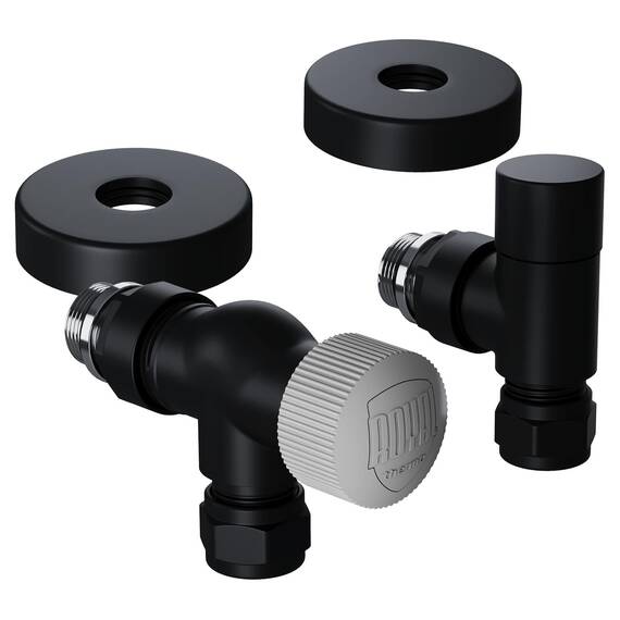 Набор термостатический осевой Royal Thermo Design Pro 15мм М30х1,5 (Черный), фото , изображение 2