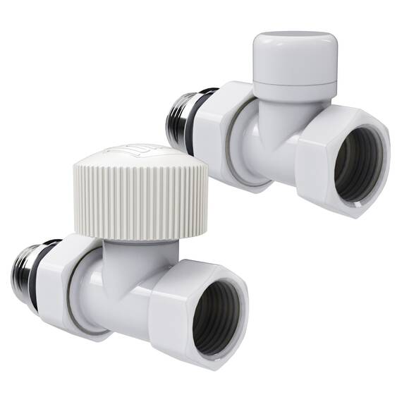 Набор термостатический прямой Royal Thermo Design 1/2"М30х1,5 (Белый), фото , изображение 2