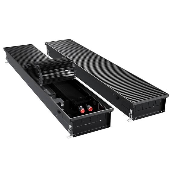 Конвектор внутрипольный Royal Thermo ATRIUM TURBO-110/250/2600-DG-U-BL, фото 