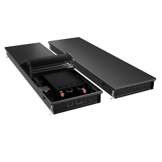 Конвектор внутрипольный Royal Thermo ATRIUM TURBO-90/400/1400-DG-U-BL, фото 
